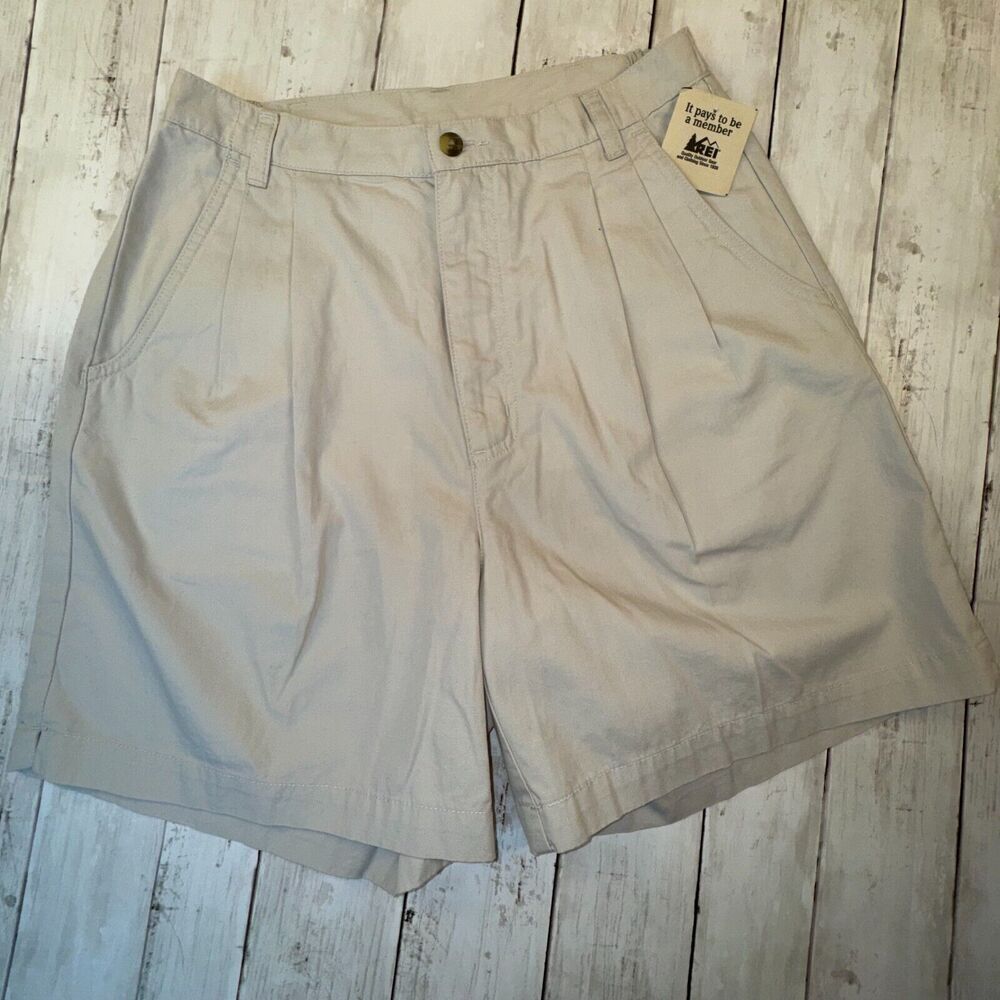 Vintage REI 'Mountain' High Waisted Pleated Hiking Shorts Womens Size 10 NWT